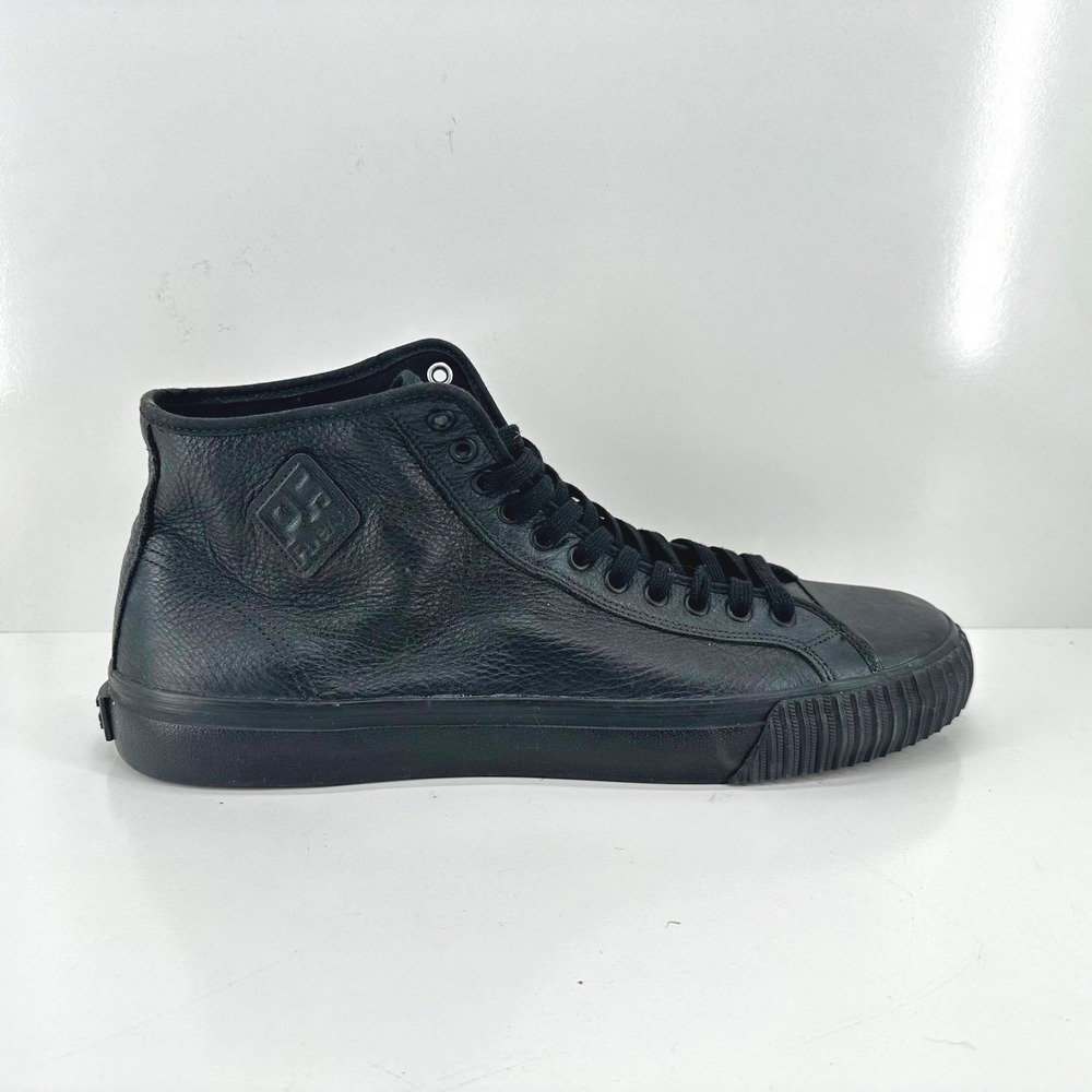 PF Flyers Shoes Men's 15 Sneakers Center Hi Top Black Leather High Top NWOT NWOB